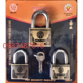 Bộ 3 khóa cùng chìa 01003 việt tiệp