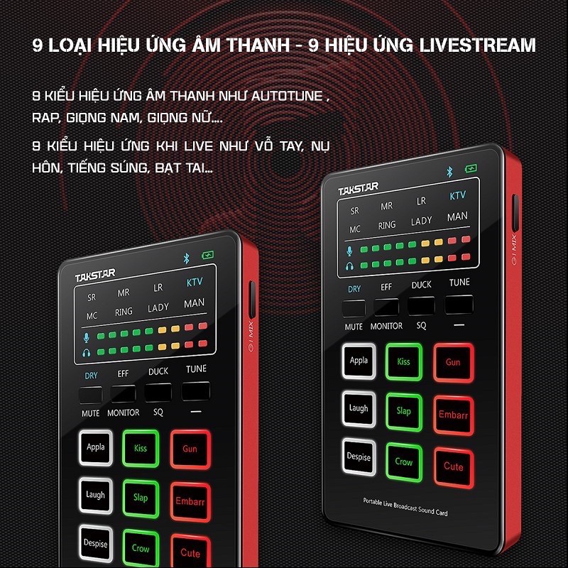 Combo hát Karaoke Takstar MX1 bản Mini đa chức năng, nhỏ gọn - Combo mic thu âm MX1 - Combo Livestream [ BẢO HÀNH 1 NĂM]