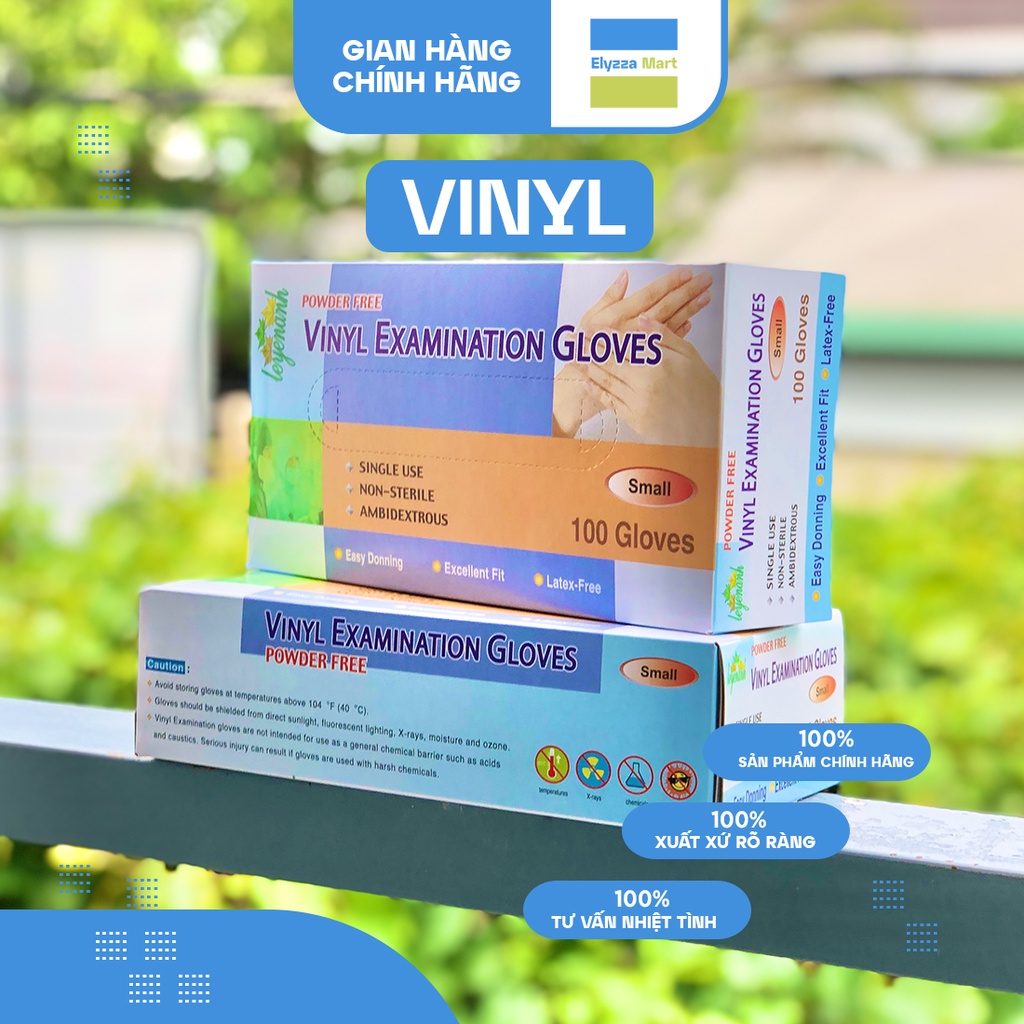Găng Tay Y Tế Vinyl Trắng Trong Không Bột Chuyên Dùng Trong Thực Phẩm