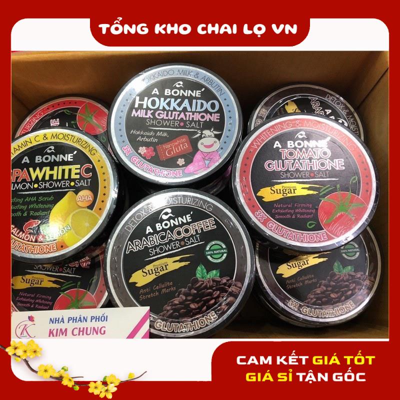 Kem Dưỡng Da ❤ SIÊU RẺ ❤ Muối tắm tẩy tế bào chết A Bonne hủ 350g, nguyên liệu, công thức làm kem trộn trắng da body