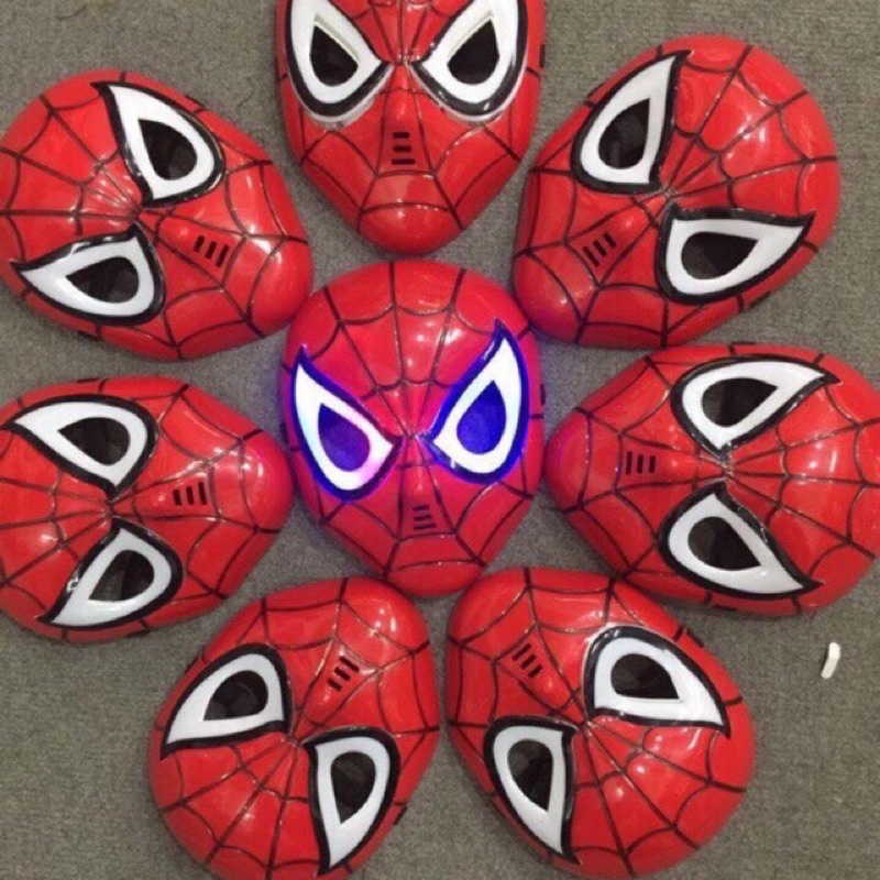 Mặt nạ siêu nhân,siêu anh hùng phát sáng-Người nhện ,Caption,Iron man ... đồ chơi Trung Thu