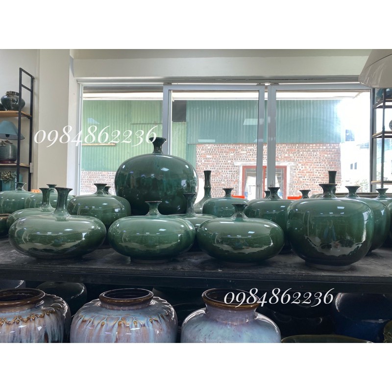 Bình trang trí - Bình hút lộc men hoả biến nghệ nhân Bát Tràng