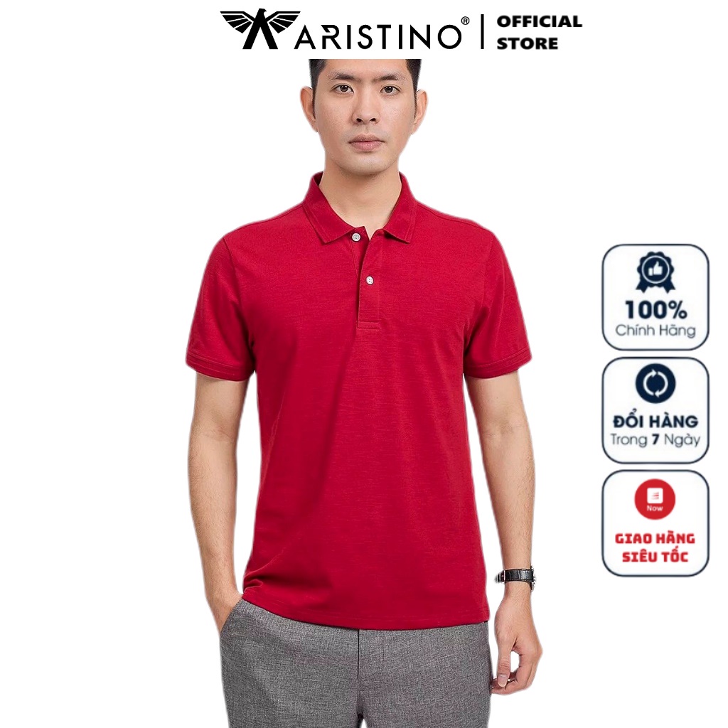 Áo Thun Nam Có Cổ Polo Nam Ngắn Tay Aristino APS019S9 Trơn Màu Vải CVC Cao Cấp Chất Lượng Dáng Regular Fit Suông Nhẹ