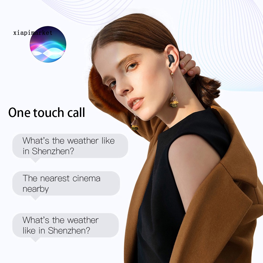 Bộ Tai Nghe Thể Thao Bluetooth Không Dây 6d Âm Thanh Stereo V5.0 Có Mic E6s