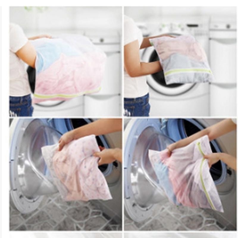 Túi lưới đựng đồ lót giặt có khóa kéo dùng