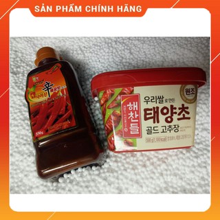 Combo Tinh dầu Ớt Cấp Độ 550g và Tương Ớt Hàn Quốc Hộp 500g