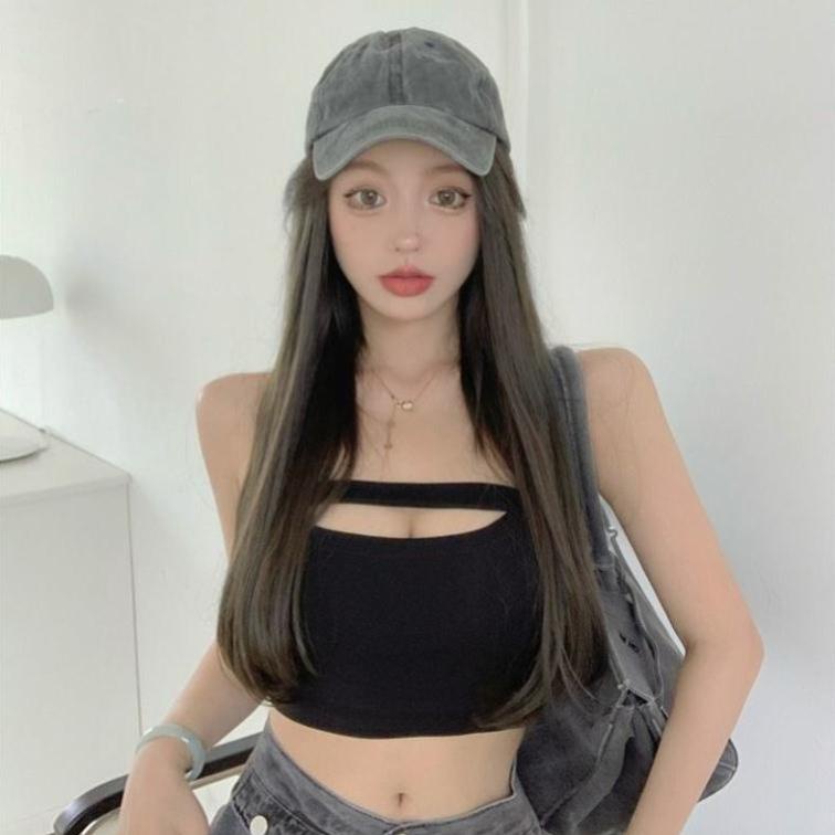 Áo croptop nữ hở vai dây chéo ngực kiểu ôm body chất vải cotton co giãn tốt