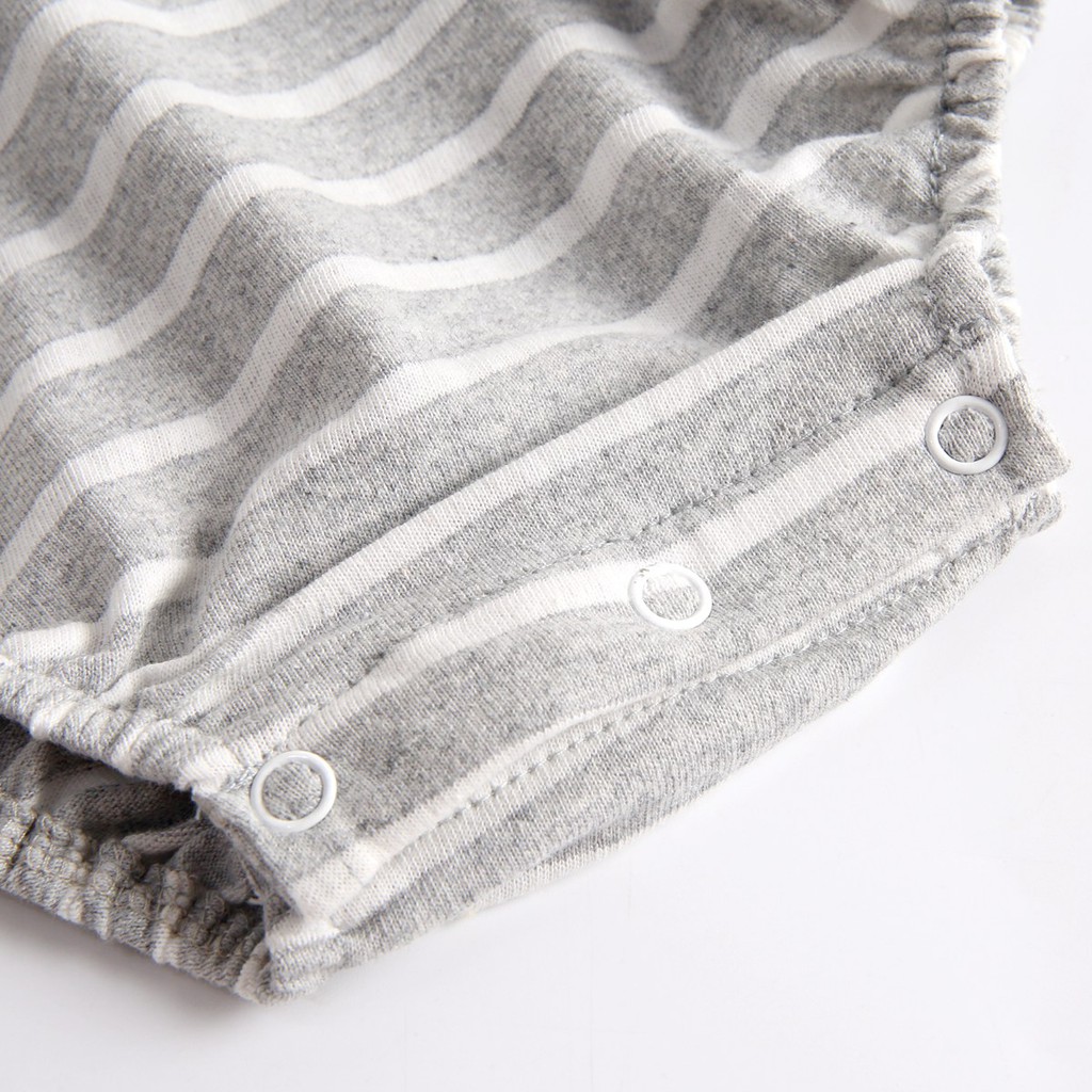 Áo Liền Quần Sanlutoz Họa Tiết Kẻ Sọc Tay Dài Cho Em Bé