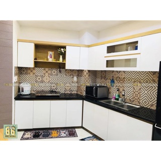 Decal gạch bông dán bếp sang trọng