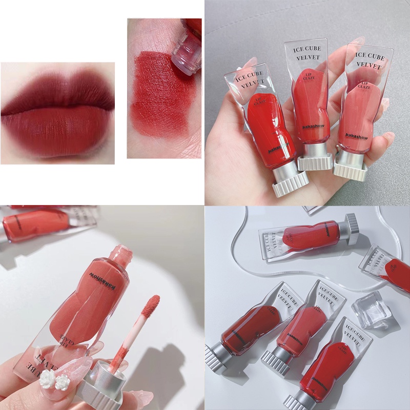 Son Kem Lì KAKASHOW Mềm Môi Căng Mọng Ice Cube Velvet Cute Doll Tuýp