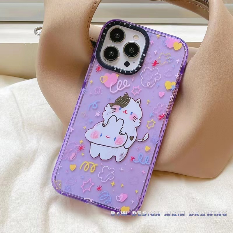 Ốp Điện Thoại Mềm Trong Suốt Chống Sốc In Hình Thỏ Hoạt Hình Cho iPhone 13 12 11 Pro MAX 7Plus 8Plus X XS MAX XR