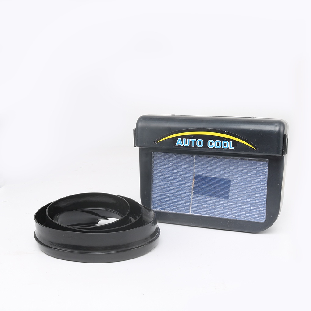 [Coco]Auto Fan Cooler Solar Powered Car Window Windshield Auto Air Vent Cooling Fan Cooler for 2545655 Motor