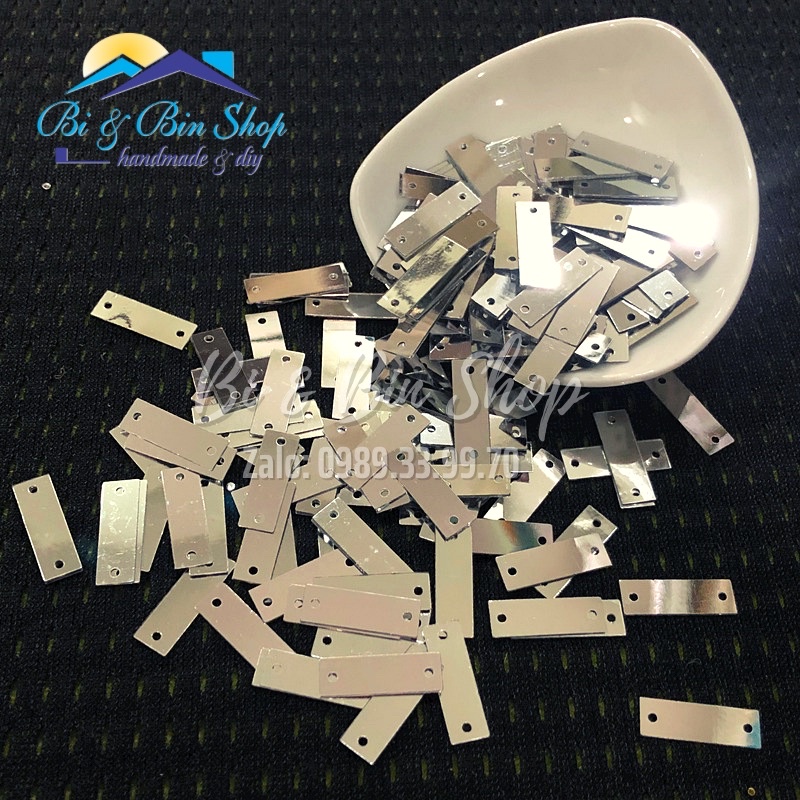 Gói 30g Kim Sa Chữ Nhật Dài Đính Kết Trang Phục Thời Trang