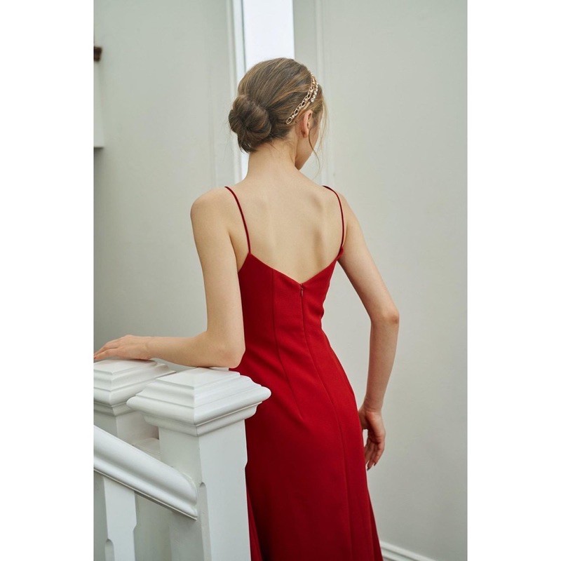 [FREESHIP - HÀNG LOẠI 1] ĐẦM DỰ TIỆC ĐỎ 2 DÂY XOÈ TÔN DÁNG SIÊU SANG CHẢNH - SARA DRESS | BigBuy360 - bigbuy360.vn