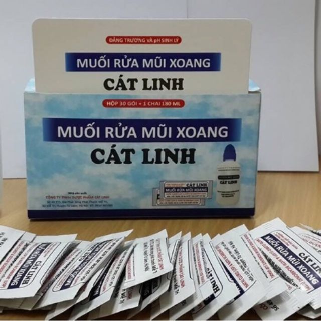 Hộp 30 gói muối rửa xoang Cát Linh