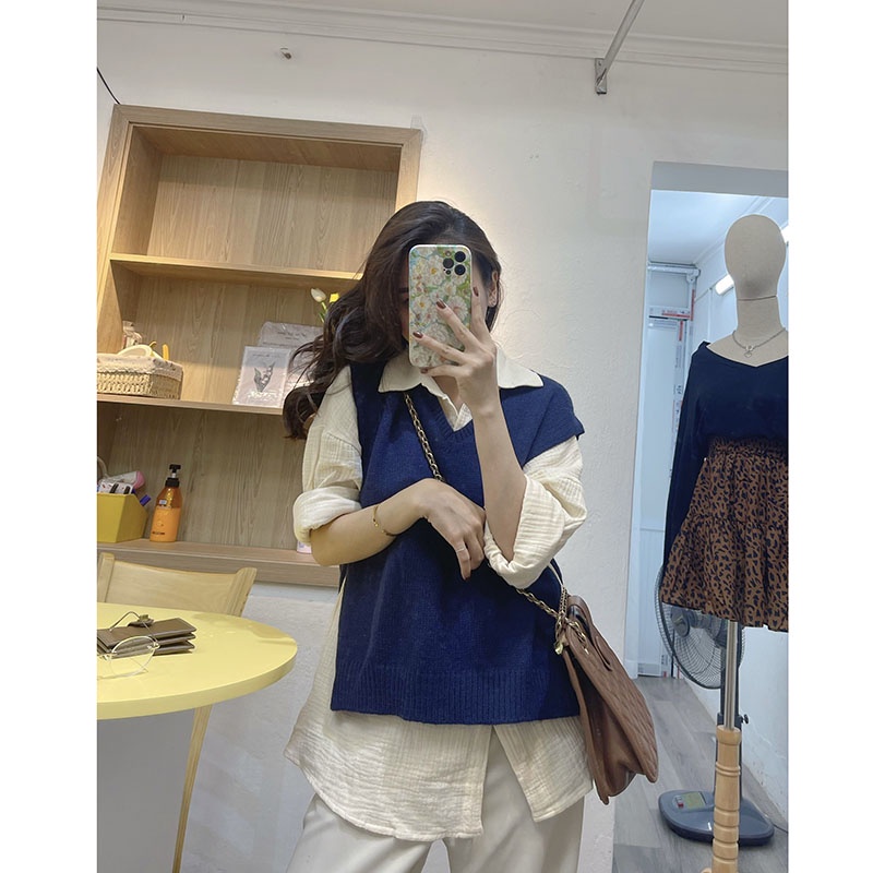 Áo Gile Xẻ Cúc Sườn Chất Dày Đẹp M0334-Violet