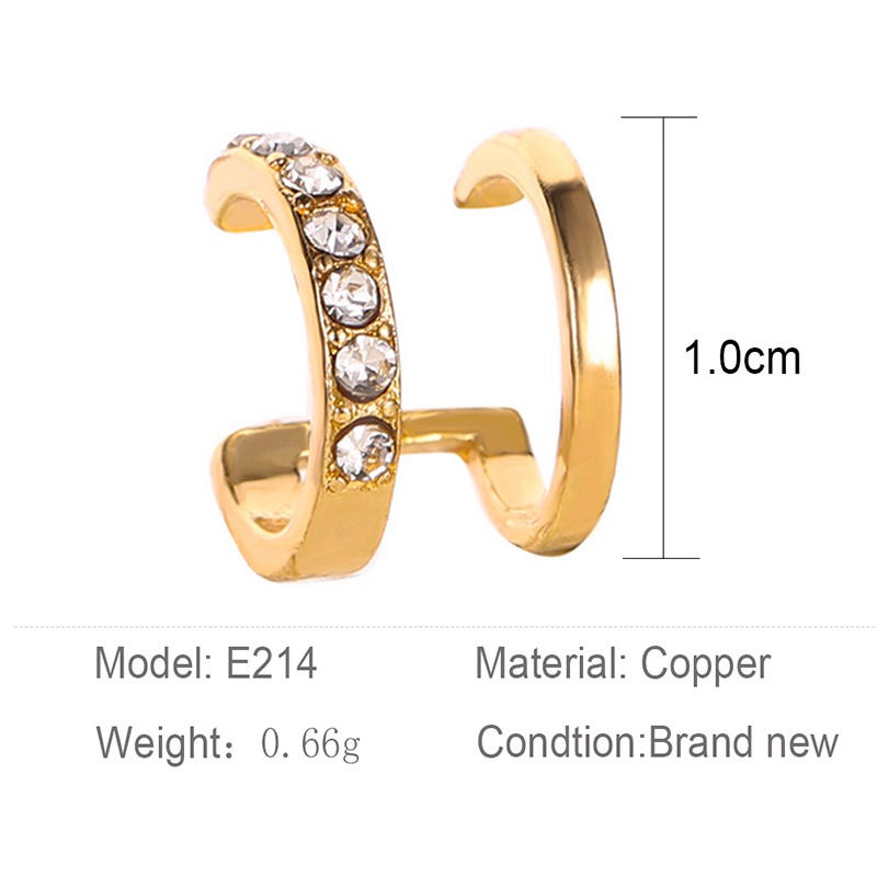 1 Khuyên Vành Tai Trái Đính Đá Thời Trang Nữ