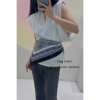 Khăn turban lụa vuông hoa văn size 90cm - Maben