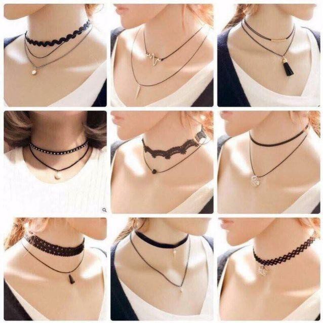 Vòng đeo cổ Choker CK33 sét 12 cái