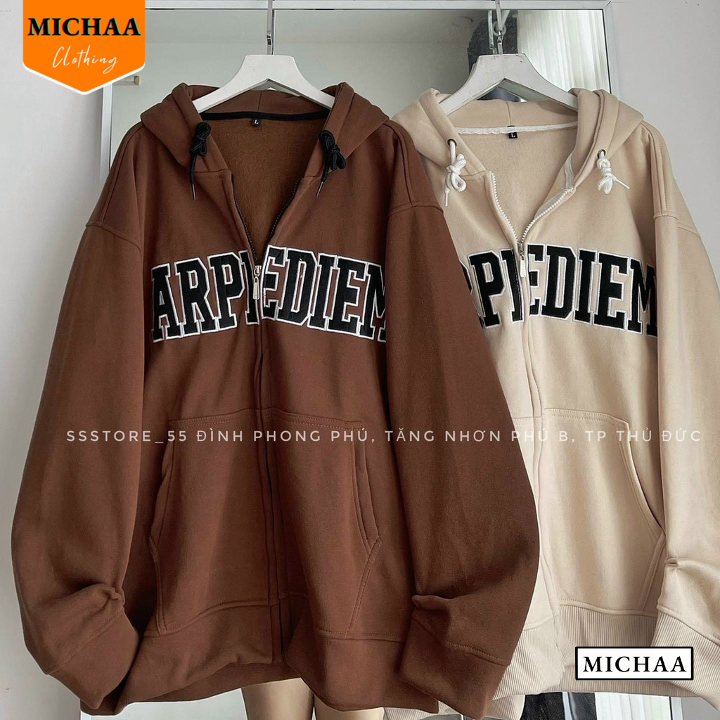 Áo Khoác Nỉ ARPEDIEM Nam Nữ Ulzzang Unisex Tay Rộng, Áo Khoác Dây Kéo Form Rộng - MICHAA