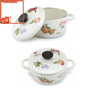 Bộ 3 Nồi Tráng Men Hoa Văn
