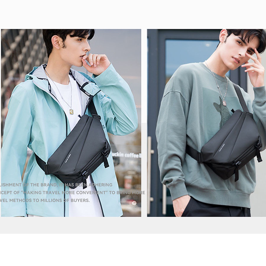 Túi đeo chéo Mark ryden, túi vải đeo vai nam chống nước , túi đeo chéo unisex