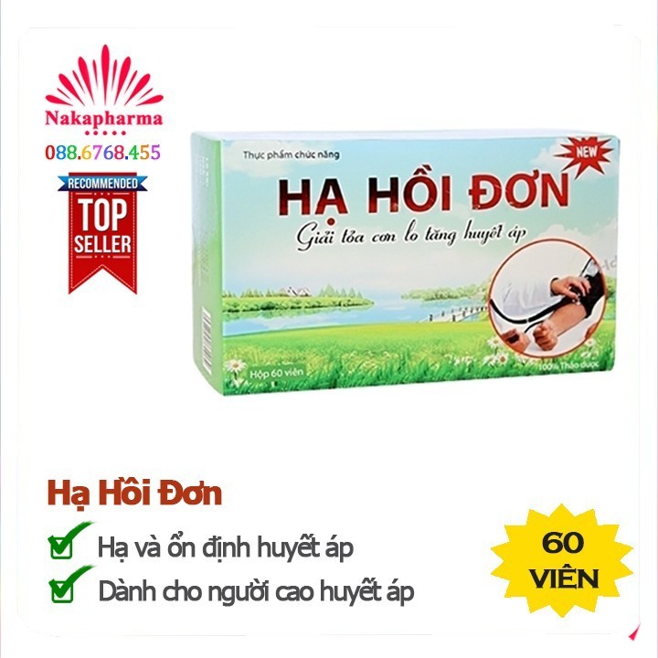 ✅ Hạ Hồi Đơn – Giúp cải thiện tuần hoàn, hạ và ổn định huyết áp, đặc biệt dành cho người cao huyết áp