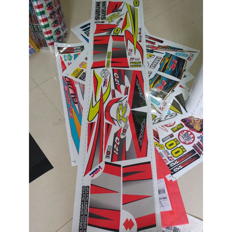 Tem Rời Suzuki Satria 2000 - Tem 3 Lớp - Chất Lượng - Tặng Logo - Ver 13