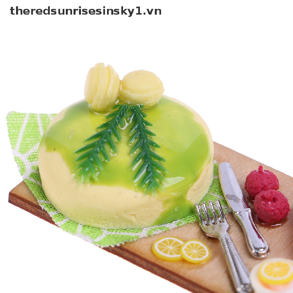 1 mô hình bánh phô mai tỉ lệ 1:12 trang trí nhà búp bê