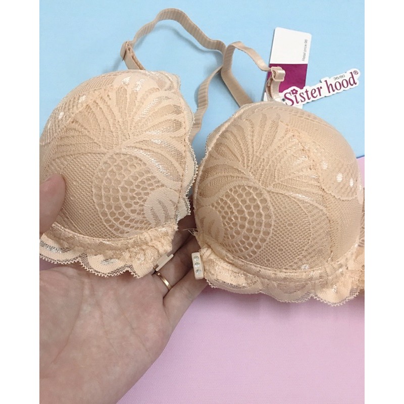 [Cài trước] Áo lót ren mút dày 5cm quả tròn ôm ngực- hàng Thái