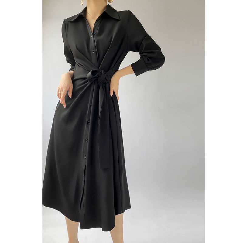 Đầm Sơ Mi Cao Cấp Dáng Dài Chiết Eo Thời Trang Mùa Hè Năm 2021 Dành Cho Nữ