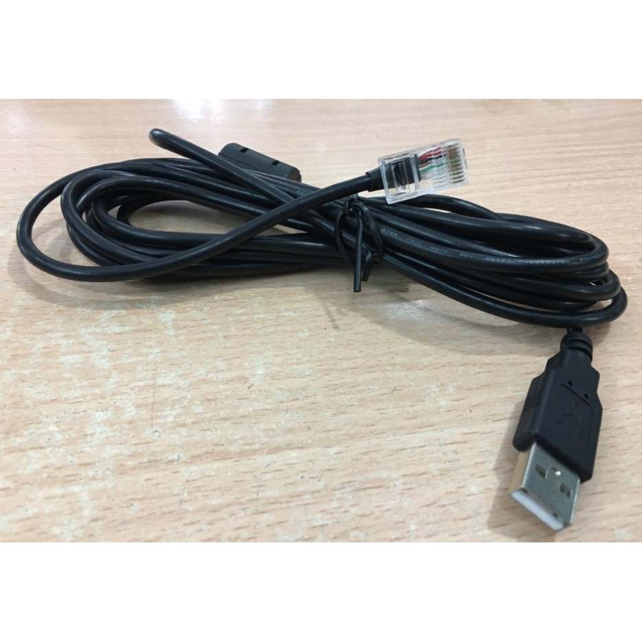 Cáp Máy Quét Mã Vạch Zebra Motorola Symbol USB to RJ50 10Pin Dài 3M
