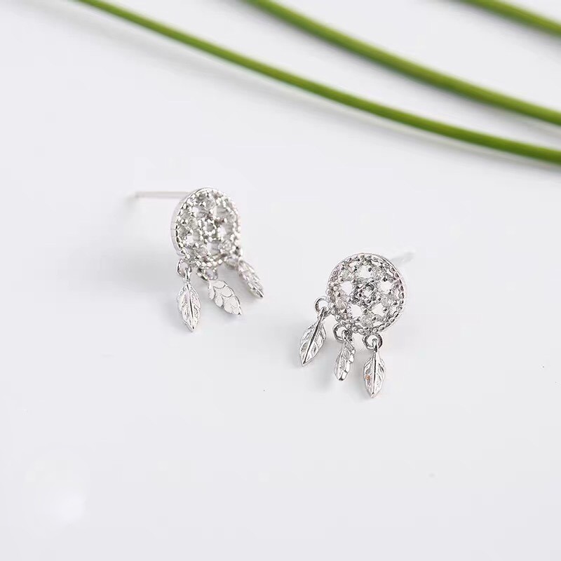 Khuyên Tai Bạc Mon Lilas Dream Catcher Đính Đá Earring K122005