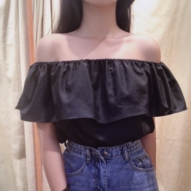 Áo TRỄ VAI HAI TẦNG tay bèo liền QT
