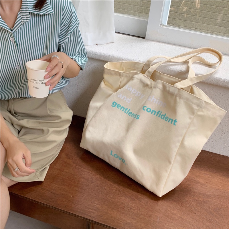 ENVIROSAX Túi vải in chữ Túi vải có sức chứa lớn Túi đeo một bên vai