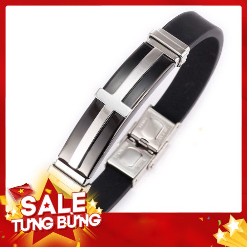 -Hàng nhập khẩu Vòng Đeo Tay Cao Su Khóa Inox Cao Cấp Nam Nữ Giá Rẻ Giá Mặt Thánh Giá Liên hệ mua hàng 084.209.1989
