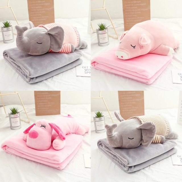 CHĂN GỐI 2 trong 1 hình thú siêu dễ thương