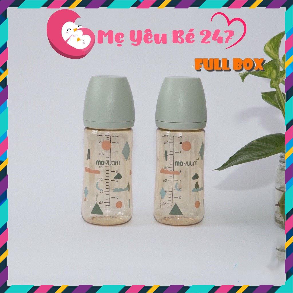 Bình sữa Moyuum Cloud, mẫu mới Limited 2021 Họa Tiết Xanh Lá, moyuum mây, hình con Lạc đà 170ml/270ml (Hỗ trợ Chọn Núm)