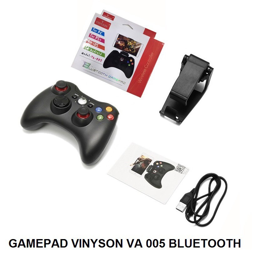 tAY CẦM CHƠI GAME KIỂU DÁNG XBOX CHO MÁY TÍNH GAMEPAD VINYSON VA 005, VA 007 , VA 009  BLUETOOTH