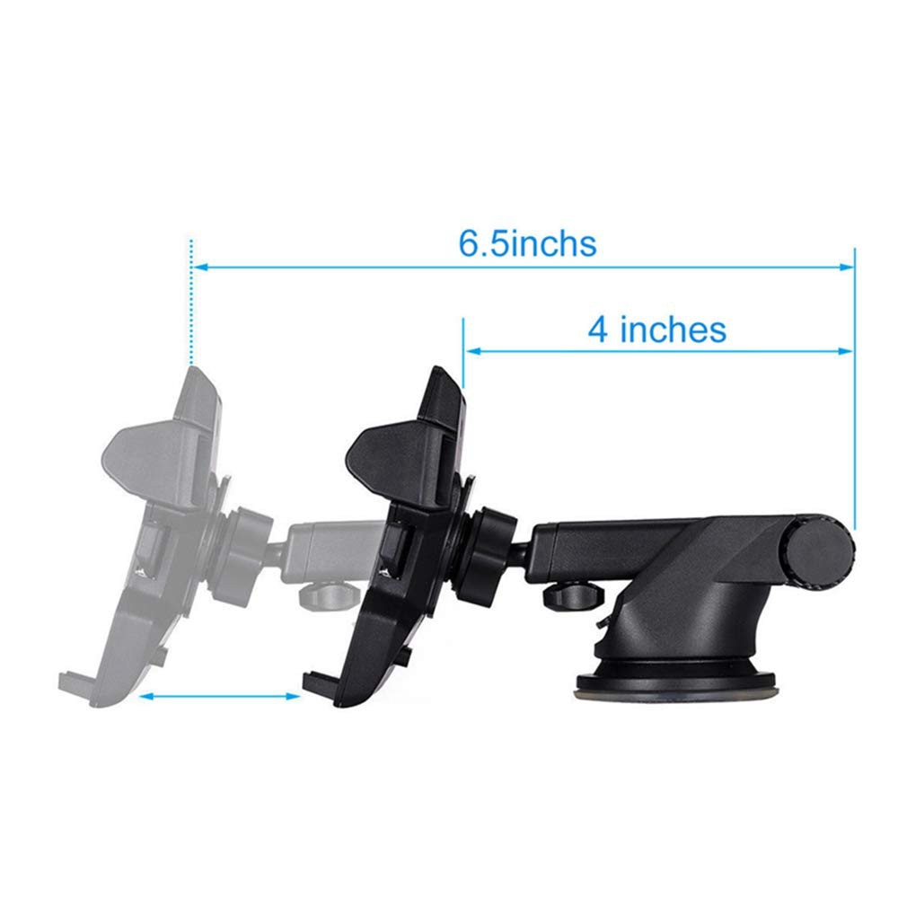 360° Rotation Adjustable Sucker Car Holder Support Windshield Holder For Cell Phones Under 6 Inches iPhone