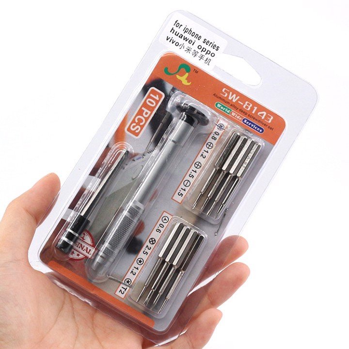 Bộ vít tháo lắp điện thoại sw-8143 đa năng 10 món Store4girls