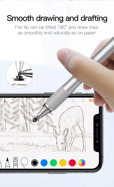 Bút cảm ứng điện dung 2 in 1 BASEUS GOLDEN CUDGEL CAPACITIVE STYLUS PEN CHO SMARTPHONE/ TABLET/IPAD