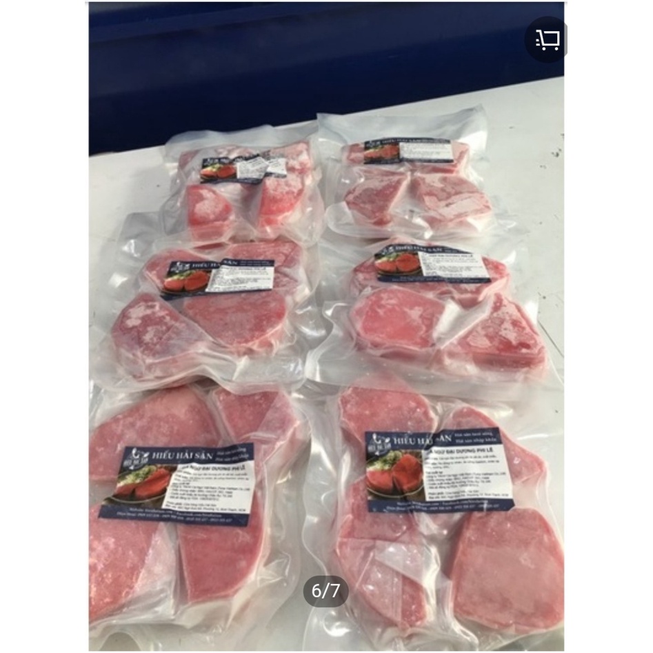 Cá Ngừ Đại Dương Cắt Lát Cao Cấp Chuẩn Ăn Sống, loại xuất khẩu Size 4-5 lát/kg - Được kiểm hàng