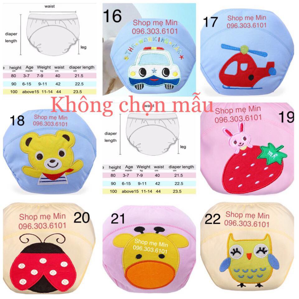 Quần bỏ bỉm hàng Việt Nam cho bé từ 5-17kg Size 80/90/100/110 SL 1 cái