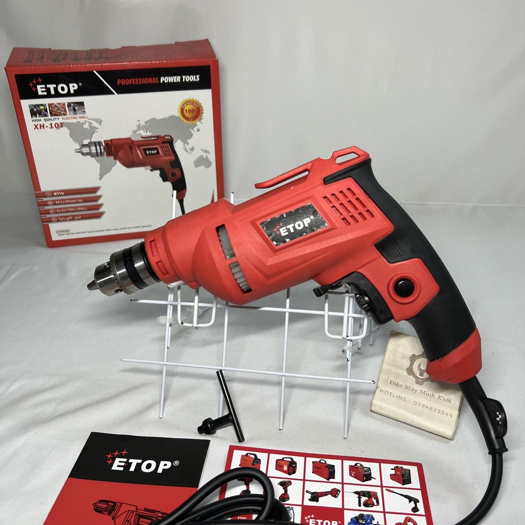 Máy khoan điện cầm tay ETOP 10MM công suất 620W mini lõi đồng | Máy bắn vít, bắn tôn, khoan gỗ( Chính hãng)