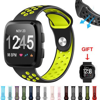 Dây đeo thay thế chất liệu silicon màu trơn thích hợp Fitbit Versa / Versa 2 / Versa Lite