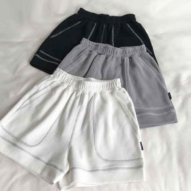 Quần Line Shorts Chỉ Nổi Unisex (Ảnh Thật)