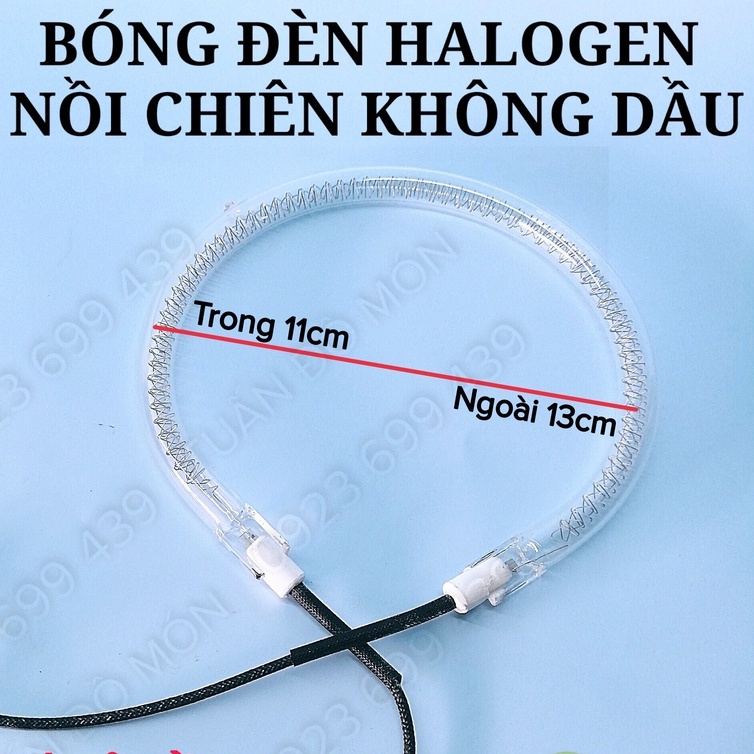 Bóng đèn nướng halogen 11cm X 13cm nồi chiên không dầu