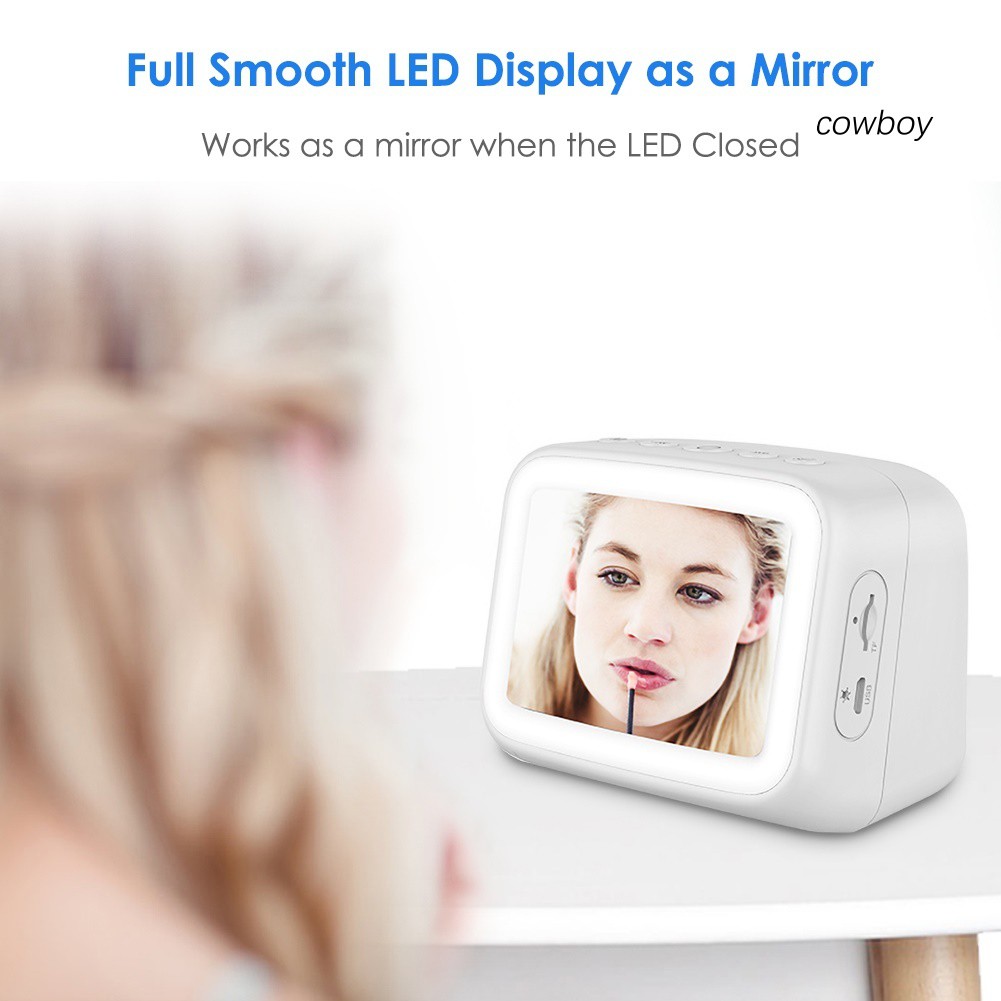 Đồng Hồ Báo Thức Có Đèn Led Kết Nối Bluetooth 5.0 Hỗ Trợ Thẻ Nhớ Tf Và Phụ Kiện