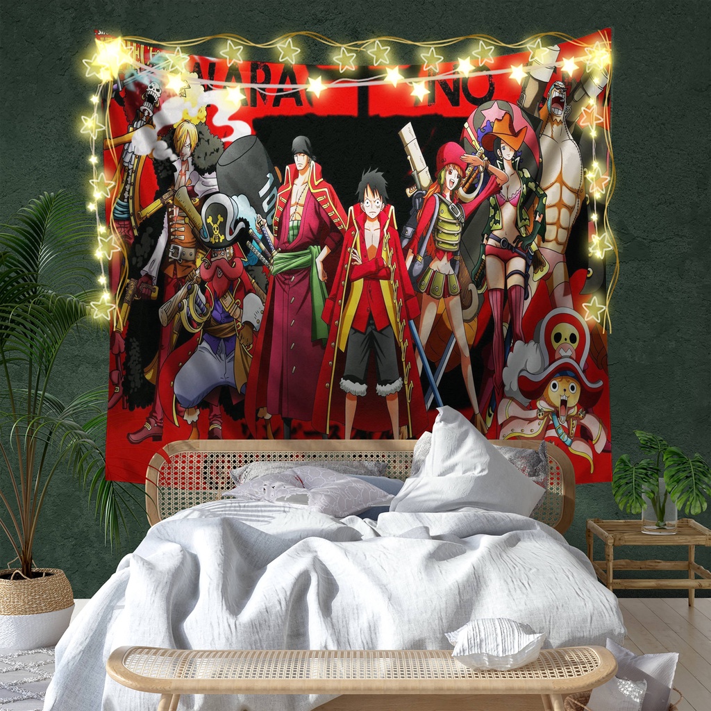 Tranh Vải Decor Onepiece Chất Liệu Lụa Cao Cấp - Tặng Kèm Đèn Led